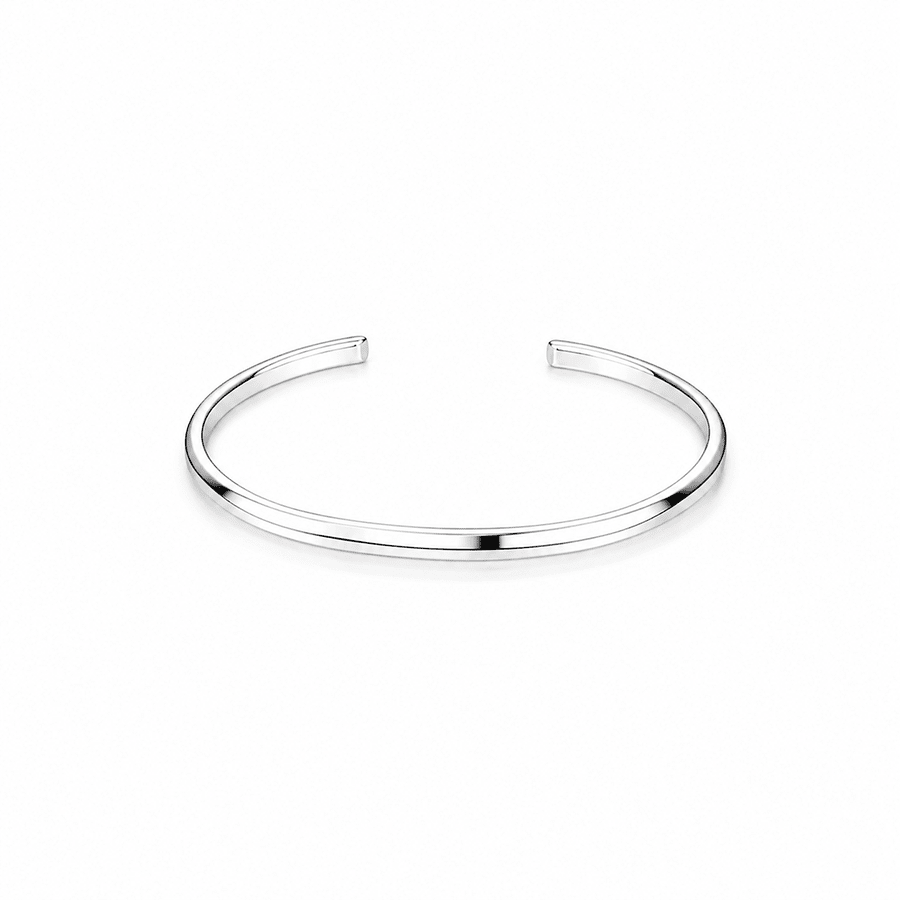 Bracelet jonc ouvert biseauté femme argent 925 EDGE OF LIGHT – bijoux fait main en argent 925 | Pitch & Néo