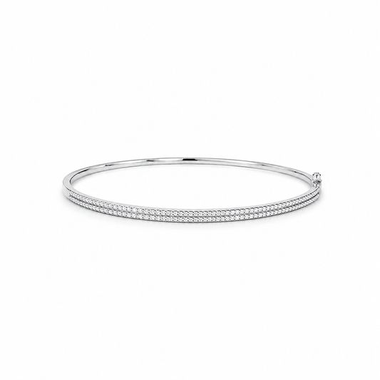 Bracelet jonc zircon femme argent 925 RICH GIRL PROBLEM – bijoux fait main en argent 925 | Pitch & Néo
