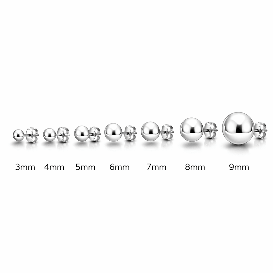 Clous d’oreilles femme boules argent 925 TINY GLOW – bijoux fait main en argent 925 | Pitch & Néo