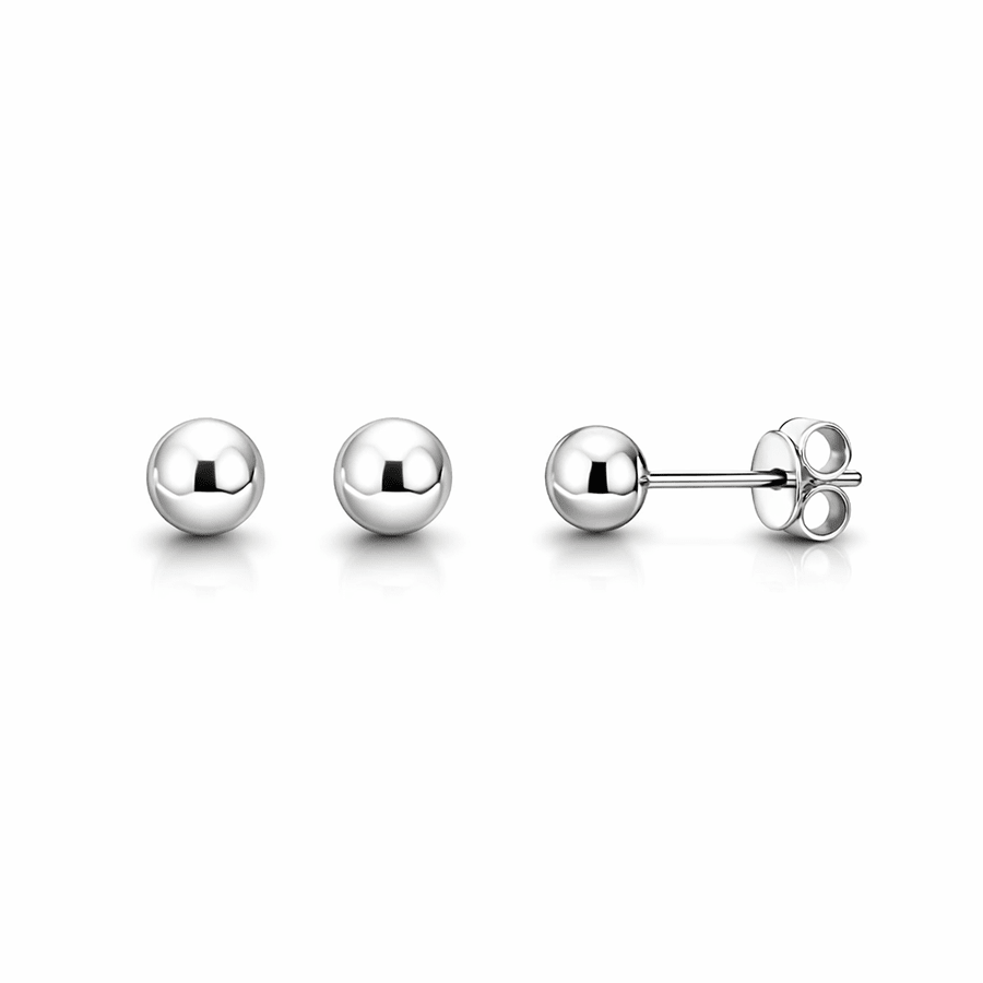 Clous d’oreilles femme boules argent 925 TINY GLOW – bijoux fait main en argent 925 | Pitch & Néo