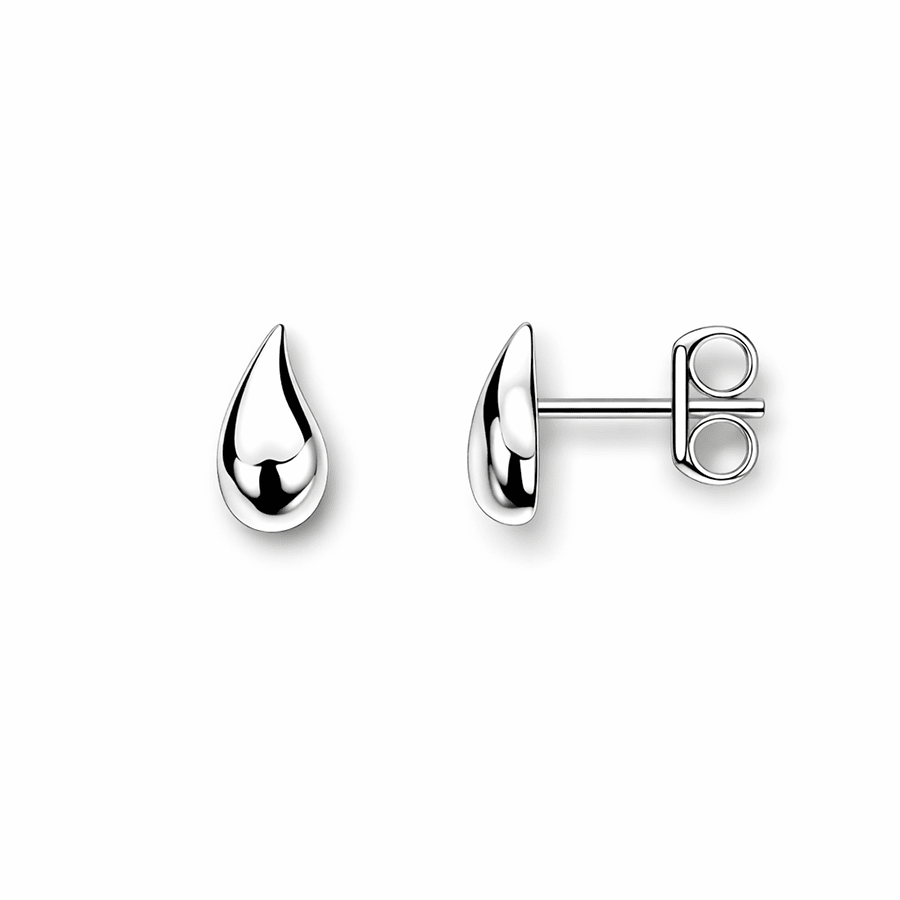 Clous d’oreilles femme goutte argent 925 LICK MY DROP – bijoux fait main en argent 925 | Pitch & Néo