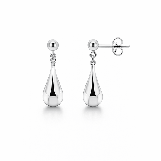 Clous d’oreilles femme gouttes pendantes argent 925 HEAVY FLOW – bijoux fait main en argent 925 | Pitch & Néo