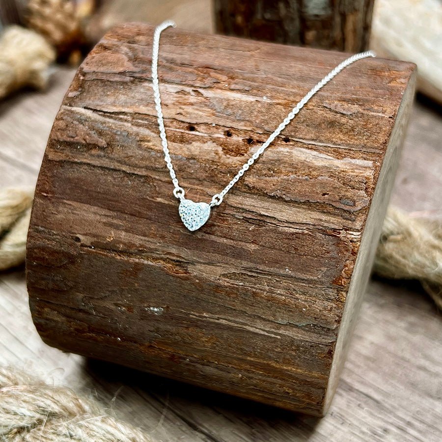 Collier femme argent 925 DROP MY SPARK, QUEEN – chaîne forçat et pendentif cœur zircon façon diamant – bijoux fait main en argent 925 | Pitch & Néo