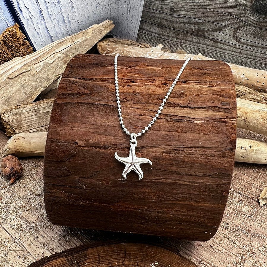 Collier femme boules facettées, étoile de mer oversize argent 925 OOPS I’M A STAR – bijoux fait main en argent 925 | Pitch & Néo