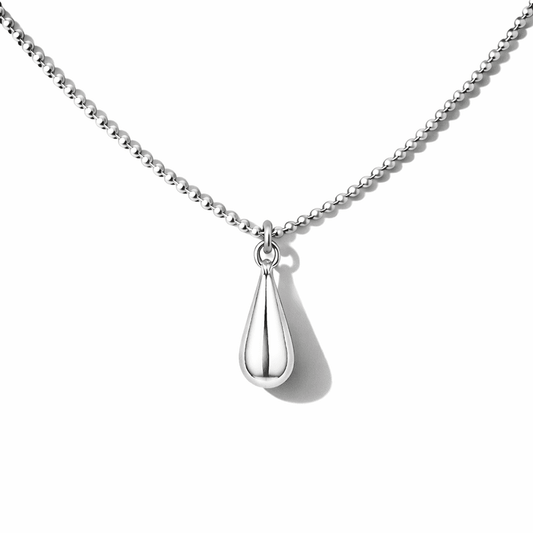 Collier femme boules facettées, goutte argent 925 LIQUID LIGHT – bijoux fait main en argent 925 | Pitch & Néo