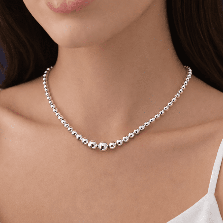 Collier marseillais boules argent 925 en chute femme HÉRITAGE – bijoux fait main en argent 925 | Pitch & Néo