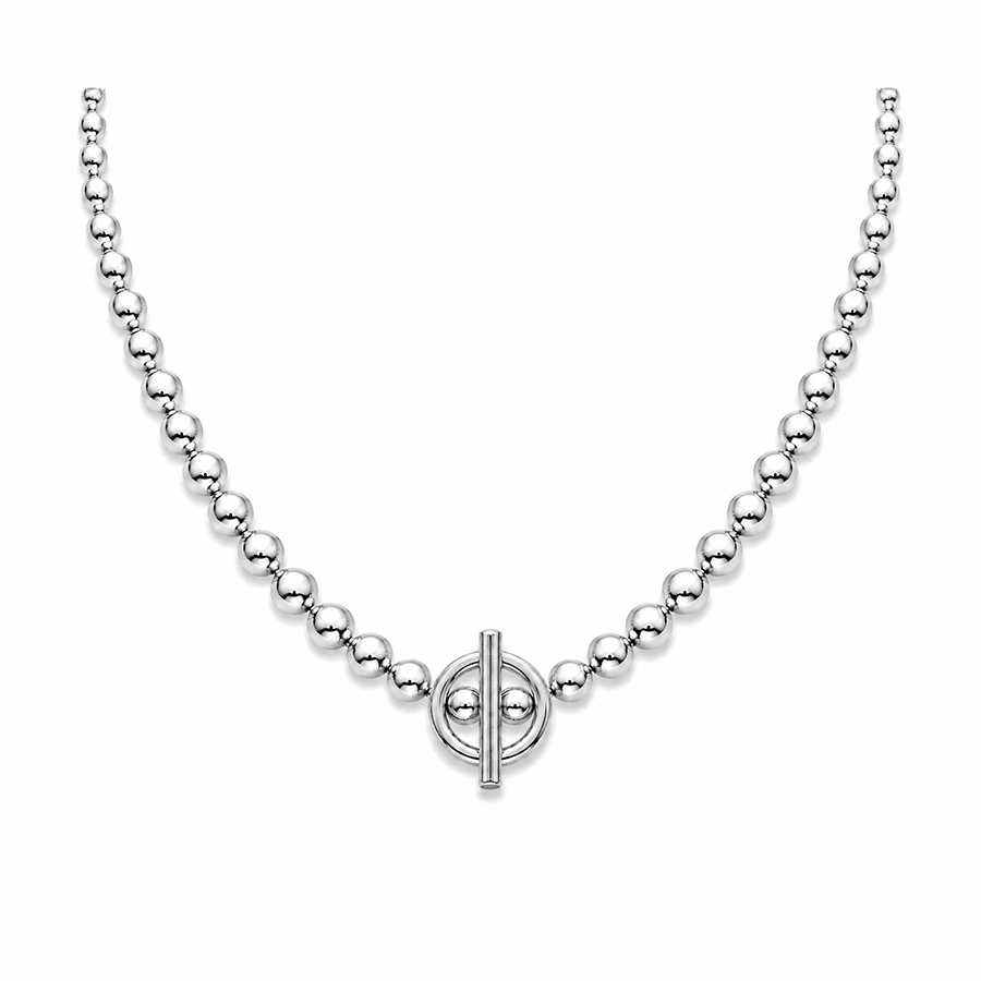 Collier marseillais boules argent 925 femme fermoir toggle CORNICHE CLUB – bijoux fait main en argent 925 | Pitch & Néo