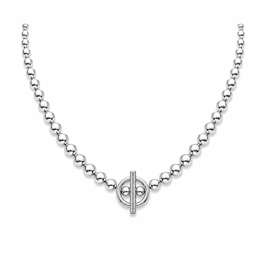 Collier marseillais boules argent 925 femme fermoir toggle CORNICHE CLUB – bijoux fait main en argent 925 | Pitch & Néo