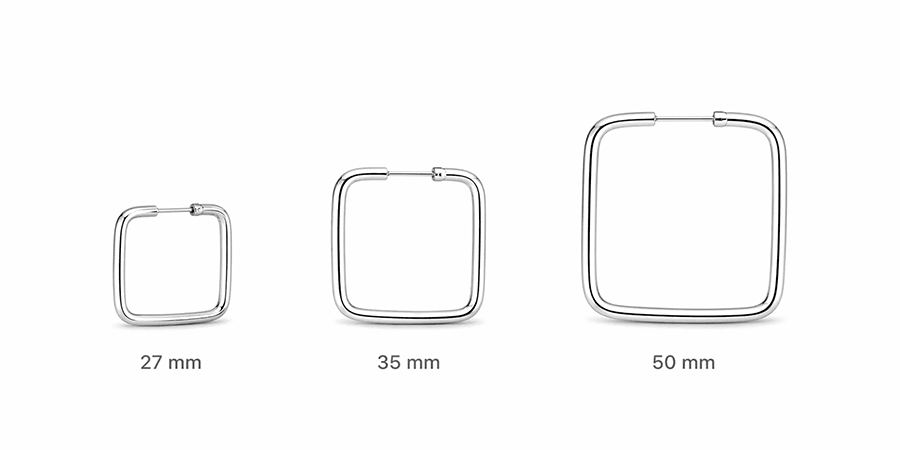 Créoles carrées argent 925 femme THE BIG SHARP THEORY – bijoux fait main en argent 925 | Pitch & Néo