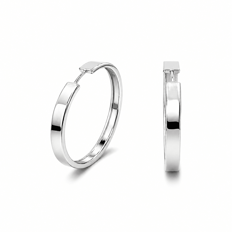 Créoles épaisses femme argent 925 — MAKE IT TOO MUCH – bijoux fait main en argent 925 | Pitch & Néo