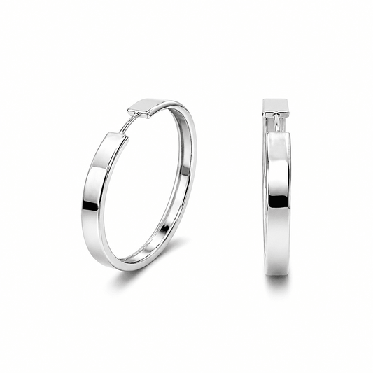 Créoles épaisses femme argent 925 — MAKE IT TOO MUCH – bijoux fait main en argent 925 | Pitch & Néo