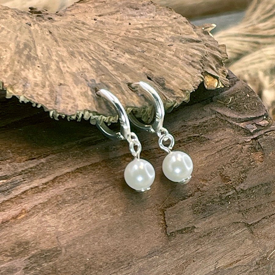 Créoles femme TOO CLASSY TO CARE – créoles argent 925 et véritables perles de culture 6 mm – bijoux fait main en argent 925 | Pitch & Néo