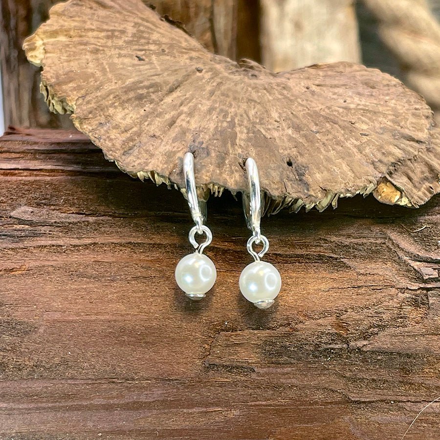 Créoles femme TOO CLASSY TO CARE – créoles argent 925 et véritables perles de culture 6 mm – bijoux fait main en argent 925 | Pitch & Néo