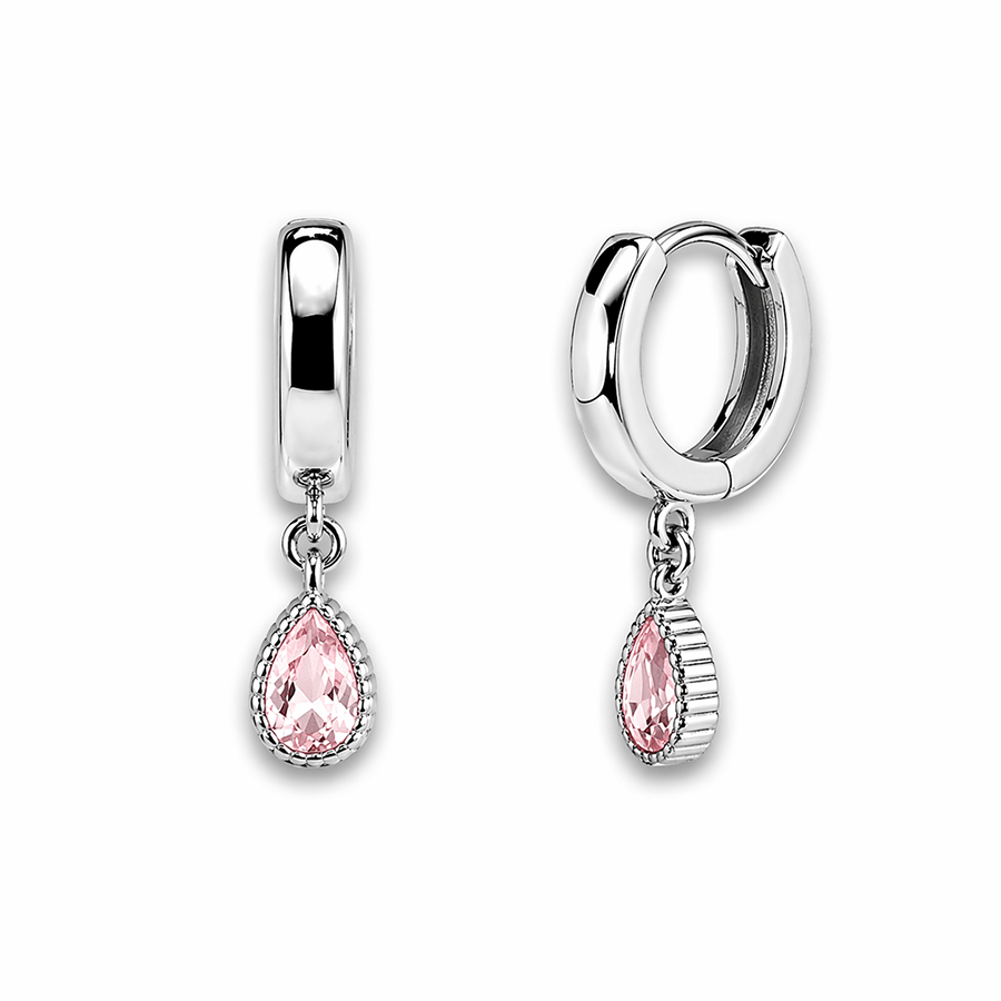 Créoles pendentif goutte zircon femme argent 925 — DRIP ME BABY – bijoux fait main en argent 925 | Pitch & Néo