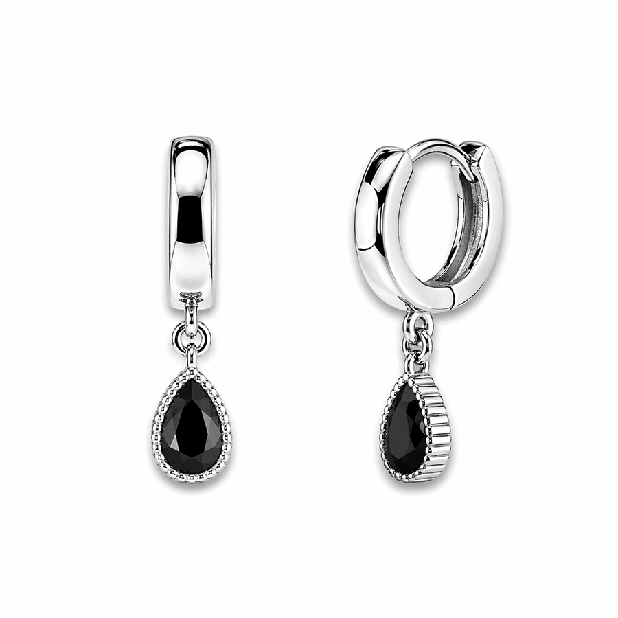 Créoles pendentif goutte zircon femme argent 925 — DRIP ME BABY – bijoux fait main en argent 925 | Pitch & Néo