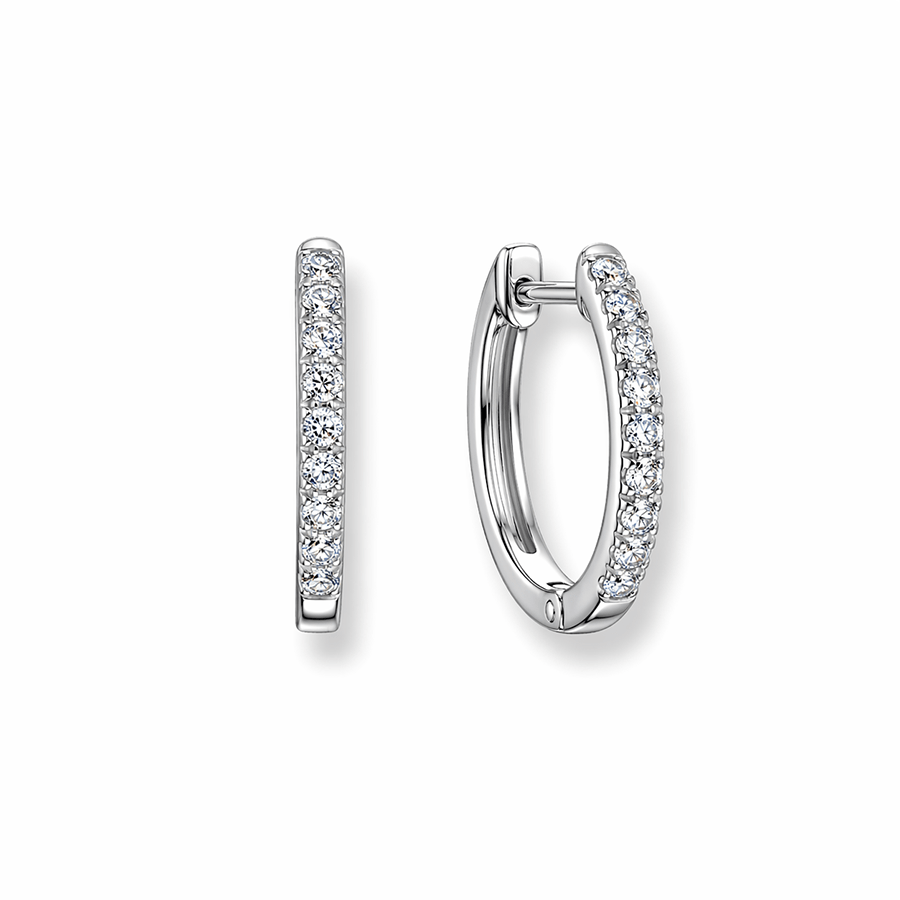 Créoles zircon femme argent 925 — LIGHT ME DIRTY – bijoux fait main en argent 925 | Pitch & Néo
