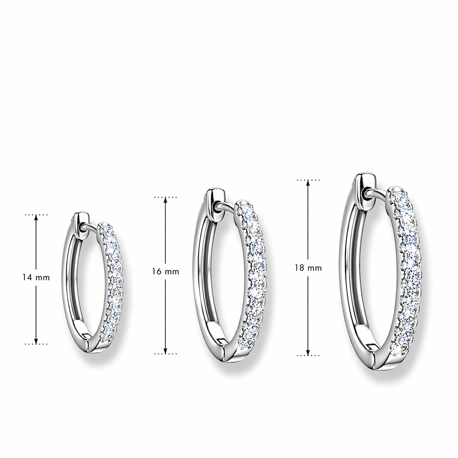 Créoles zircon femme argent 925 — LIGHT ME DIRTY – bijoux fait main en argent 925 | Pitch & Néo
