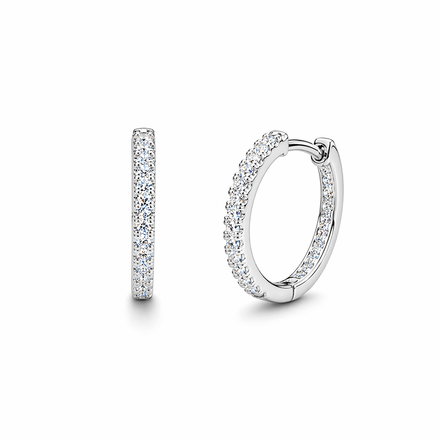 Créoles zircon femme argent 925 — TOO LIT TO QUIT – bijoux fait main en argent 925 | Pitch & Néo