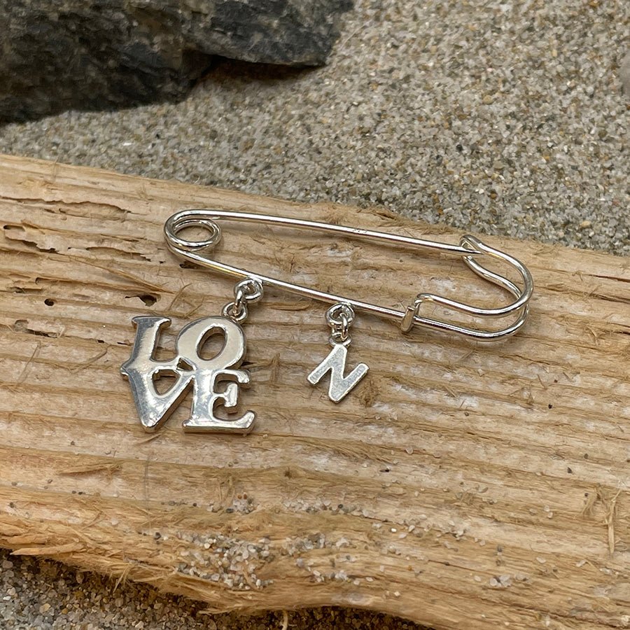 EL GORDO BROCHE PERSONNALISABLE ÉPINGLE À NOURRICE EN ARGENT 925 – bijoux fait main en argent 925 | Pitch & Néo