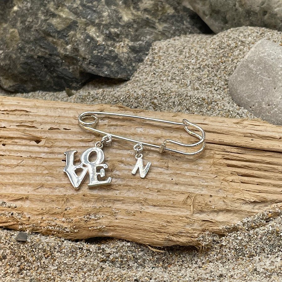 EL GORDO BROCHE PERSONNALISABLE ÉPINGLE À NOURRICE EN ARGENT 925 – bijoux fait main en argent 925 | Pitch & Néo