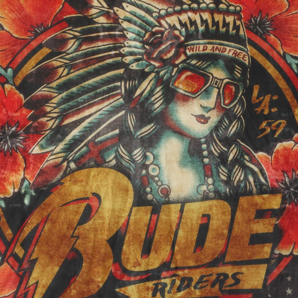 FOULARD RUDE RIDER® UNISEXE MODÉLE BLACK INDIAN – bijoux fait main en argent 925 | Pitch & Néo