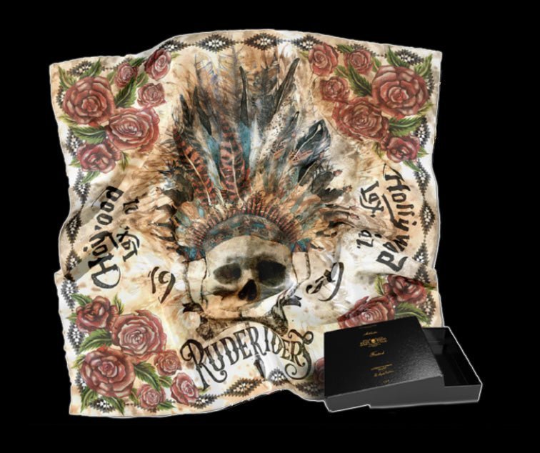 FOULARD RUDE RIDERS® UNISEXE MODÉLE INDIAN – bijoux fait main en argent 925 | Pitch & Néo