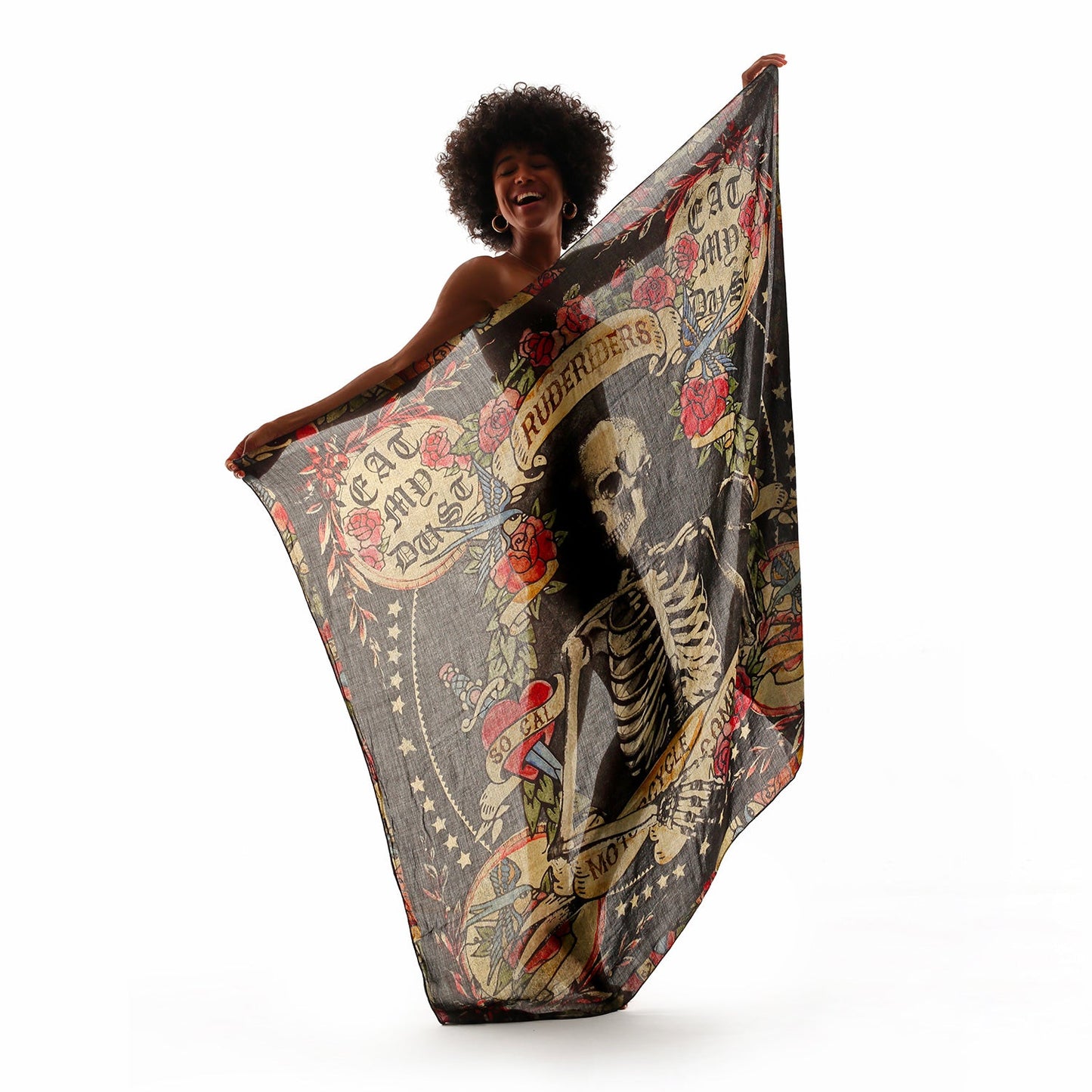 FOULARD RUDE RIDERS® UNISEXE MODÈLE JERRY'S TATOO – bijoux fait main en argent 925 | Pitch & Néo