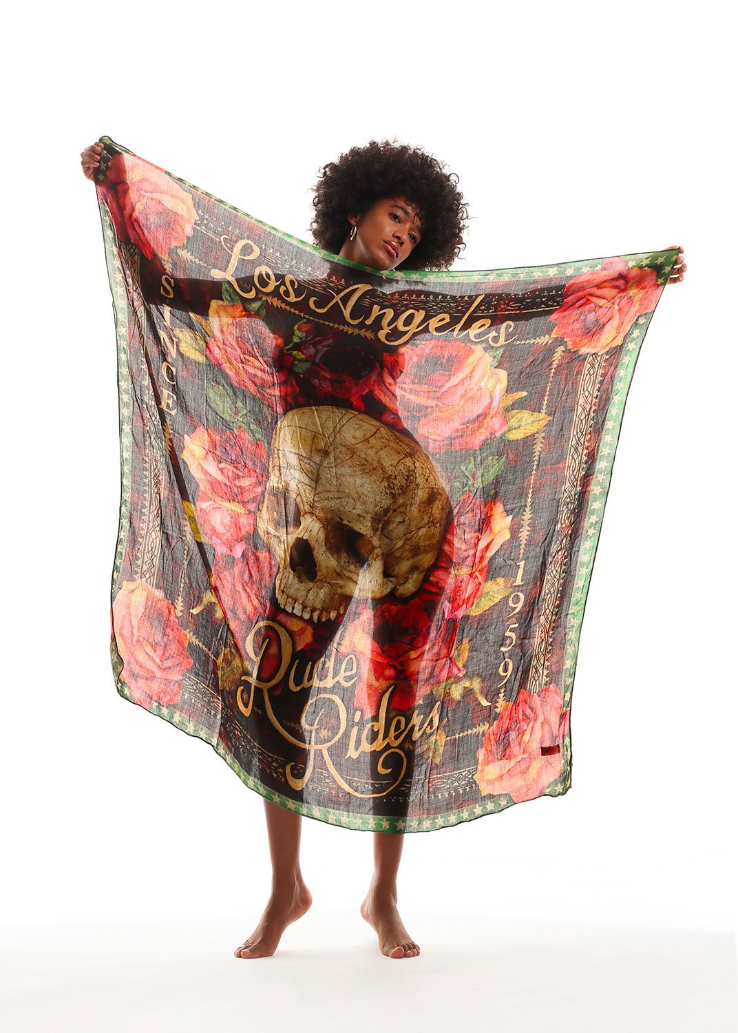 FOULARD RUDE RIDERS® UNISEXE MODÈLE LOS ANGELES – bijoux fait main en argent 925 | Pitch & Néo