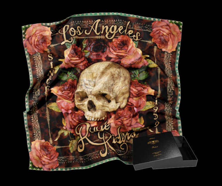 FOULARD RUDE RIDERS® UNISEXE MODÈLE LOS ANGELES – bijoux fait main en argent 925 | Pitch & Néo