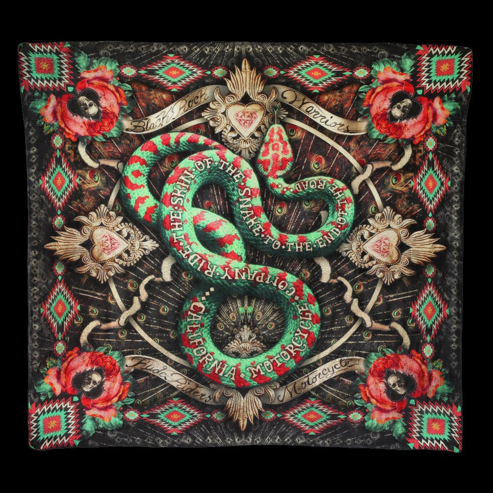 FOULARD RUDE RIDERS® UNISEXE MODÉLE SNAKE – bijoux fait main en argent 925 | Pitch & Néo