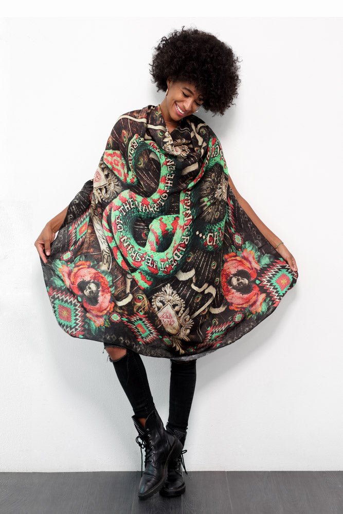 FOULARD RUDE RIDERS® UNISEXE MODÉLE SNAKE – bijoux fait main en argent 925 | Pitch & Néo