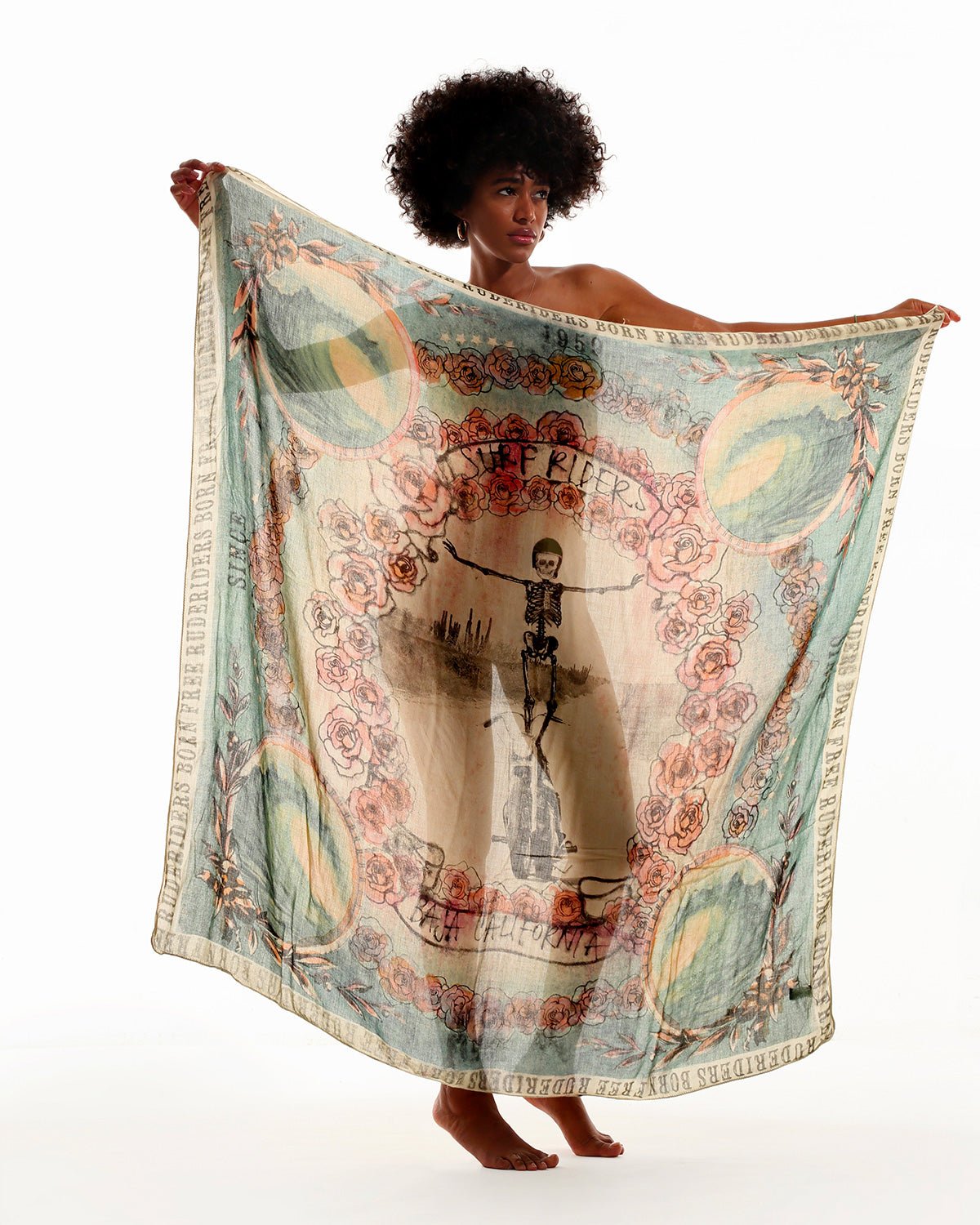 FOULARD RUDE RIDERS® UNISEXE MODÈLE SURFERS – bijoux fait main en argent 925 | Pitch & Néo