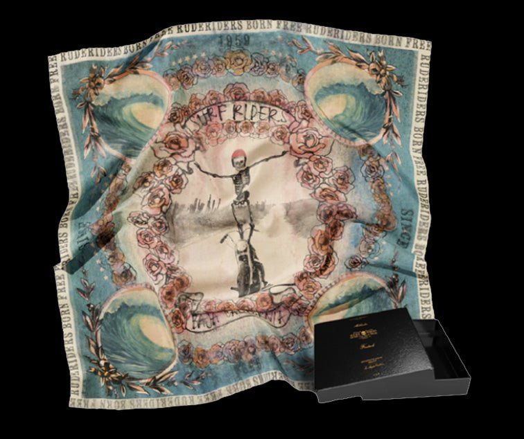 FOULARD RUDE RIDERS® UNISEXE MODÈLE SURFERS – bijoux fait main en argent 925 | Pitch & Néo