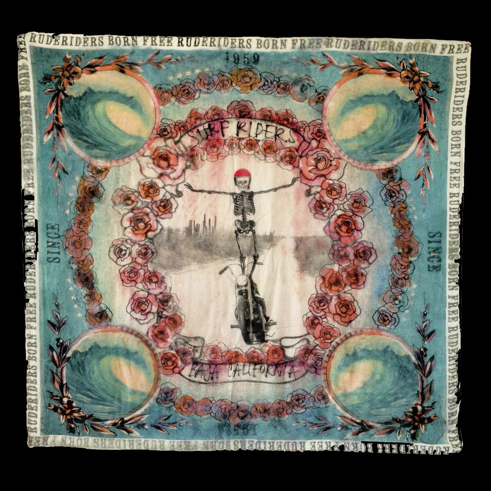 FOULARD RUDE RIDERS® UNISEXE MODÈLE SURFERS – bijoux fait main en argent 925 | Pitch & Néo