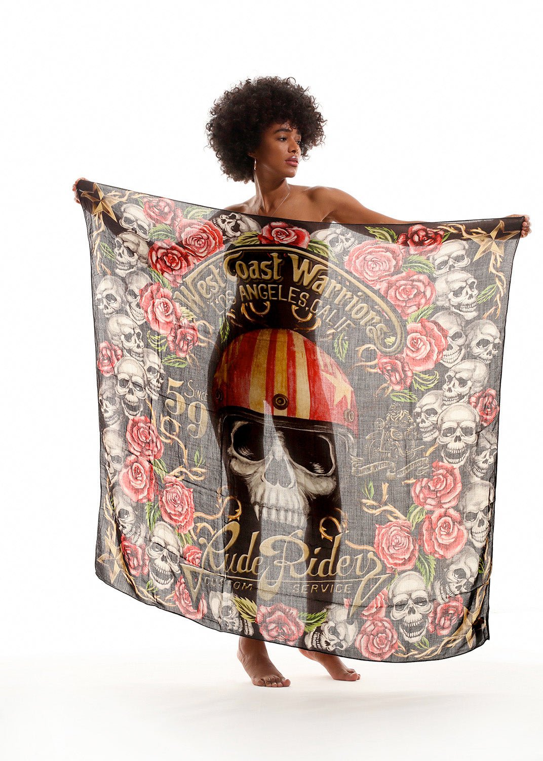 FOULARD RUDE RIDERS® UNISEXE MODÈLE WEST COAST – bijoux fait main en argent 925 | Pitch & Néo