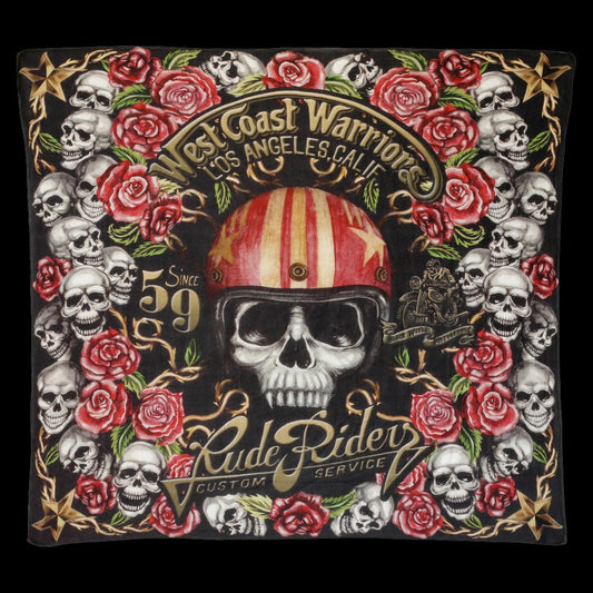 FOULARD RUDE RIDERS® UNISEXE MODÈLE WEST COAST – bijoux fait main en argent 925 | Pitch & Néo