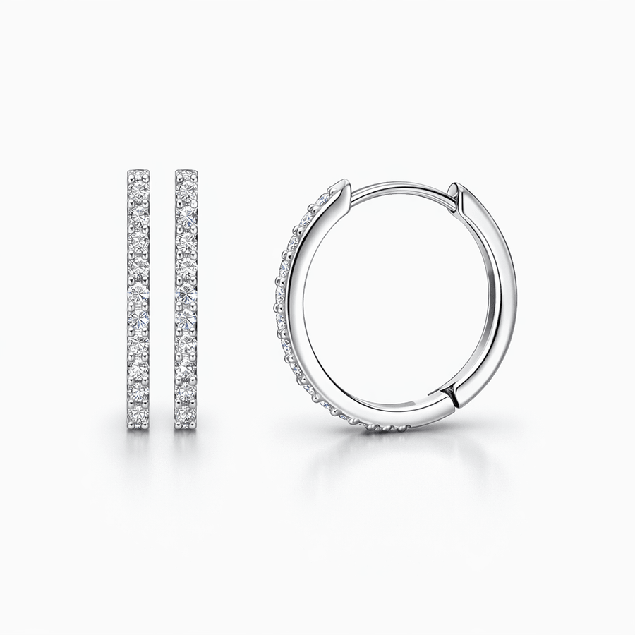 Grandes créoles zircon femme argent 925 TOO MUCH ICE – bijoux fait main en argent 925 | Pitch & Néo